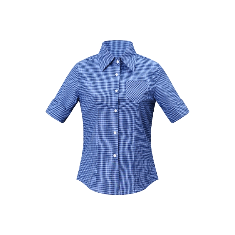 Focus Storm Vintage Plaid Shirt Women's Summer New Slimming Unique Short Sleeve T-shirt 96027# zx - Focus Storm