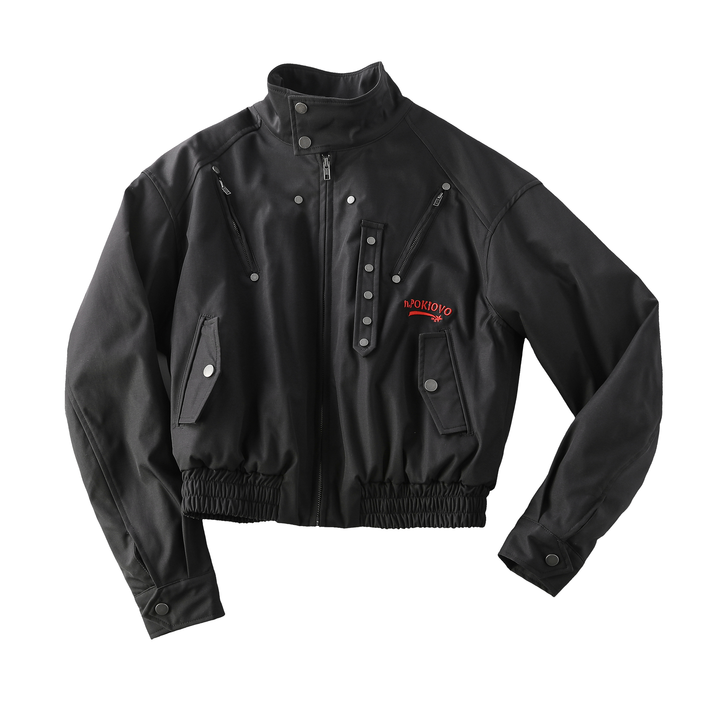 Focus Storm American Vintage Barn Style Streetwear Padded Stand Collar Short Flight Jacket R7022# zx - Focus Storm